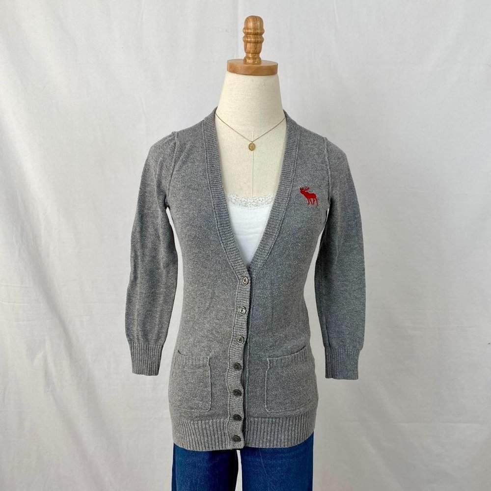 Abercrombie & Fitch Long Grey Cardigan